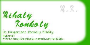 mihaly konkoly business card